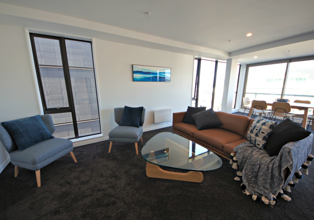 Lounge in three bedroom apartment Victoria Street